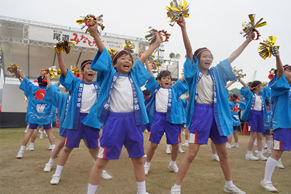 全力!三体廻し!笑顔とどけろ長江っ子／長江小学校